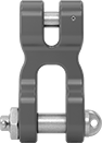 Image of Product. Front orientation. Shackles. Dual-Connect Shackles for Lifting, Flush Hammer-Set-Dowel Pin/Safety Cotter Pin.