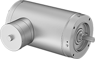Image of Product. Front orientation. Electric Motors. Sanitary and Washdown Face-Mount AC Motors, Totally Enclosed Nonventilated (TENV) Motor Enclosure.