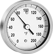 Image of Product. Front orientation. Thermometers. Threaded Thermometers with Corrosion-Resistant Stem.