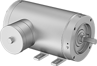 Image of Product. Front orientation. Electric Motors. Sanitary and Washdown Base/Face-Mount AC Motors, Totally Enclosed Nonventilated (TENV) Motor Enclosure.
