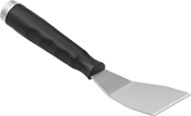 Image of Product. Front orientation. Putty Knives. Long-Reach Corrosion-Resistant Stainless Steel Blade Putty Knives, Beveled Edge, Bent Blade.