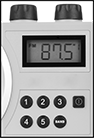 Image of Specification. AM/FM Display. Front orientation. ZoomedIn view. Contains Border. Radios. AM/FM Radios , AM.
