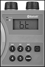 Image of Specification. AM/FM and Bluetooth Display. Front orientation. ZoomedIn view. Contains Border. Radios. AM/FM Radios , AM, Bluetooth Connection, IP04 Enclosure Rating.