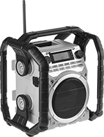 Image of Product. AM/FM, NOAA Weather Band, and Bluetooth. Front orientation. Radios. AM/FM Radios , AM, NOAA Weather Band, Bluetooth Connection.