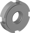 Image of Product. Front orientation. Bearing Nuts. Bearing Nuts, Carbon Steel, Stepped Face.