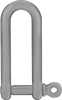 Captive Locking Screw-Pin Elongated Shackles—Not for Lifting