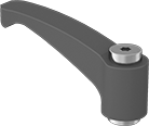 Image of Product. Front orientation. Adjustable Handles. Metal-Detectable Adjustable Handles, Threaded Hole.
