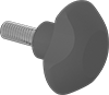 Metal-Detectable Threaded-Stud Knobs