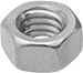 Image of Product. Mounting Nut. Front orientation. Hex Nuts. Moisture-Resistant Bolt- and Clamp-Mount Heating Elements for Plates, Molds, and Dies.