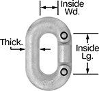 Image of Product. Front orientation. Contains Annotated. Ring Links. Riveted Hammer-Close Ring Links—Not for Lifting.