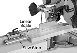 Image of ProductInUse. Front orientation. Contains Annotated. Linear Scales. Linear Scales for Saws.