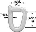 Image of Product. Front orientation. Contains Annotated. Ring Links. Medium Duty Hammer-Close Ring Links—Not for Lifting.