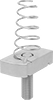 Spring-Loaded Strut Channel Nuts with Stud