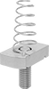 Spring-Loaded Strut Channel Nuts with Stud