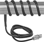 Image of ProductInUse. Front orientation. Heating Tape. Self-Regulating Heating Tape for Pipes and Tubes, Plug In.
