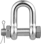Image of Product. Front orientation. Shackles. D-Type Shackles, Safety Cotter Pin.