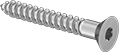 Image of Product. Front orientation. Wood Screws. Steel Torx Flat Head Wood Screws.