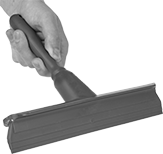 Image of ProductInUse. Front orientation. Squeegees. Food and Beverage Squeegees, TPE Blade.