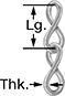 Image of Product. Front orientation. Contains Annotated. Chain. Jack Chain.