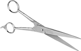 Image of Product. Style C. Front orientation. Scissors. Fine-Point All-Metal Scissors, Straight Handle, Style C.