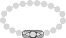 Image of System. Front orientation. Bead Chain Links. Loop Bead Chain Links.