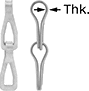Image of Product. Front orientation. Contains Annotated. Chain. Sash Chain.