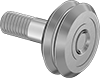Sanitary Threaded V-Groove Track Rollers