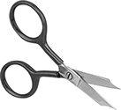 Image of Product. Style C. Front orientation. Scissors. Compact Fine-Point Scissors, Style C.