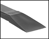 Image of Product. Knife Edge. Front orientation. ZoomedIn view. Contains Border. 7" Long Scraper with 1" Wide Knife-Edge Blade. Nonscratching Plastic Blade Flat-Surface Scraper Sets.