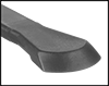 Image of Product. Flat Half-Round Edge. Front orientation. ZoomedIn view. Contains Border. 7" Long Scraper with 1" Wide Flat Half Round-Edge Blade. Nonscratching Plastic Blade Flat-Surface Scraper Sets.