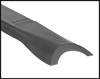 Image of Product. Half-Round Beveled Edge. Front orientation. ZoomedIn view. Contains Border. 7" Long Scraper with 1" Wide Half Round Beveled-Edge Blade. Nonscratching Plastic Blade Flat-Surface Scraper Sets.