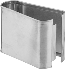 Image of Product. Front orientation. Toilet Partition Trim Shoes.