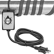 Image of ProductInUse. Front orientation. Heating Tape. Constant-Wattage Heating Tape with Adjustable Temperature Control for Pipes and Tubes, Plug In.