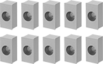 Image of Product. Front orientation. Beveler Cutter Head Inserts.
