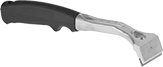 Image of Product. Plastic Handle and Straight Blade. Front orientation. Straight Blade. Long-Life Carbide Blade Flat-Surface Scrapers, 10 1/4" Overall Length.