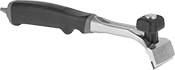 Image of Product. Rubber Handle and Straight Blade with Knob. Front orientation. Scrapers. Long-Life Carbide Blade Flat-Surface Scrapers, With 6" Rubber Handle, Straight Blade.