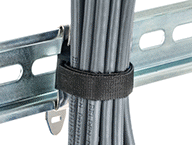 Image of ProductInUse. Front orientation. Hook and Loop Straps. DIN-Rail-Mount Hook and Loop Straps, Clip On.