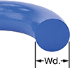 Image of Attribute. Front orientation. CrossSection view. Contains Annotated. O-Rings. Low-Temperature Chemical-Resistant Mil. Spec. Fluorosilicone O-Rings for Straight-Thread Connections.