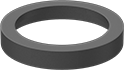 Image of Product. Front orientation. Tube Fitting Gaskets. Oil-Resistant Buna-N Gaskets for John Perry Gasket Fittings.