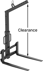Image of Attribute. Adjustable. Front orientation. Contains Annotated. Pallet Lifters. Pallet Lifters, Adjustable, Blue.