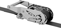 Image of ProductInUse. Grab Handle (Shown Installed). Front orientation. Webbing Buckles. Webbing Buckles, Ratchet Buckle, Grab Handle.