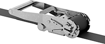 Image of ProductInUse. Extended Grab Handle (Shown Installed). Front orientation. Webbing Buckles. Webbing Buckles, Ratchet Buckle, Extended Grab Handle.