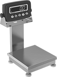 Image of Product. IP69K and NEMA 4X Enclosure Rating (Shown with Removable Column). Front orientation. IP69K Enclosure Rating. Washdown Legal-for-Trade Bench-Top Scales.