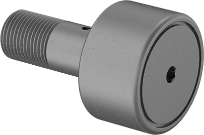 Image of Product. Front orientation. Threaded Steel Track Roller with Seal, Flat, 1-3/4" Roller Diameter, 1" Roller Width, 3/4" Stud Diameter.