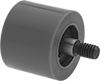 Abrasion-Resistant One-Way-Locking Threaded Idler/Drive Rollers