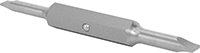 Image of Product. Front orientation. Screwdriver Bits. Reversible Slotted Bits.