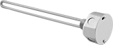 Image of Product. Without Temperature Control—Steel Heating Element. Front orientation. Heating Elements. Screw-Plug Immersion Heating Elements for Oil and Coolant, Steel Heating Element, Without Temperature Control.