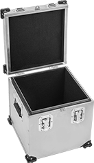 Image of Product. Style J. Front orientation. Cases. Protective Storage Cases with Foam, Aluminum Padlockable Cases, Style J.