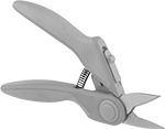 Image of Product. Offset Handle. Front orientation. Scissors. Easy-Cut High-Force Lightweight Scissors, Offset Handle.