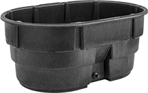 Image of Product. Front orientation. Tubs. Rubber and Polyethylene Tubs, Style D.
